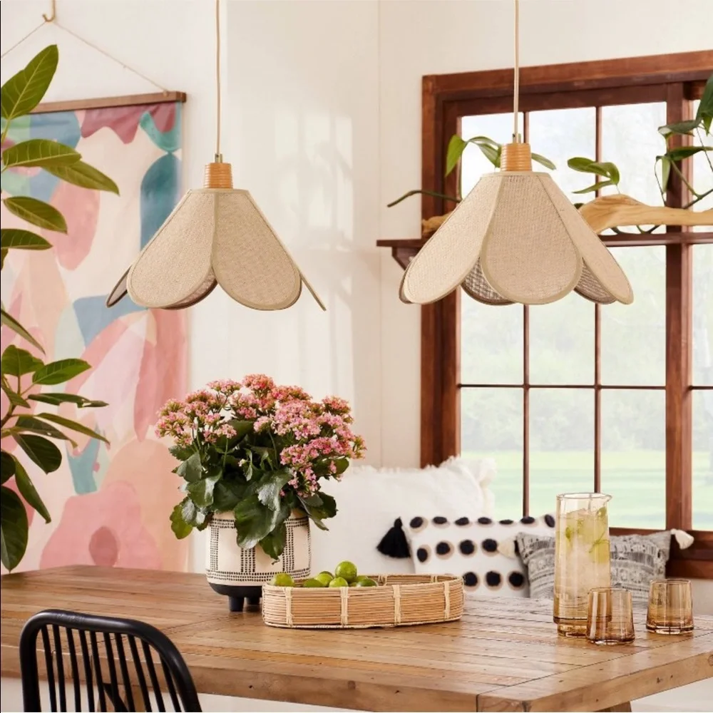 1 Opalhouse Burlap Petal Ceiling Pendant Designed With Jungalow. - Picture 2 of 10